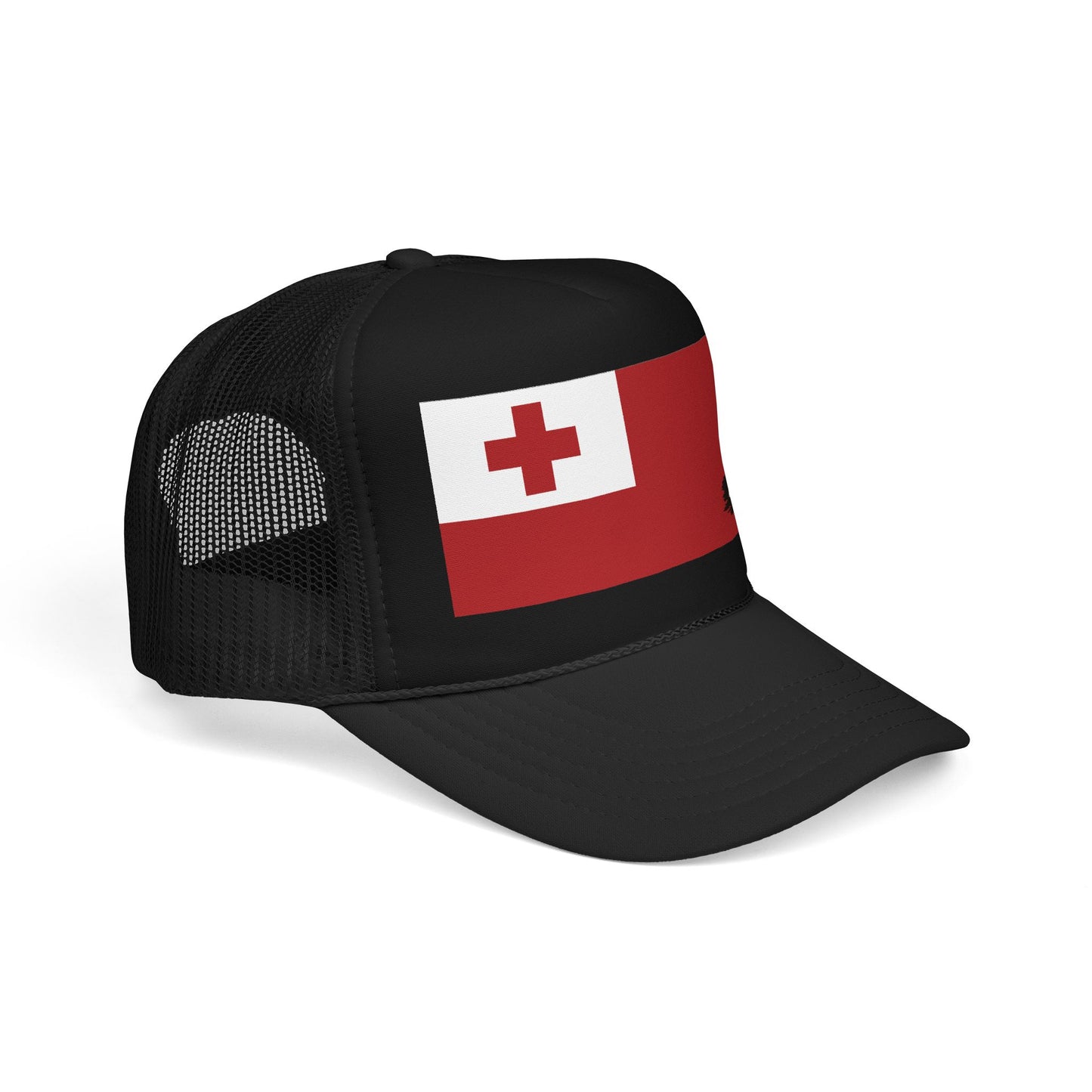 Tonga Flag Foam Trucker Hat | Rep Ya Flag design