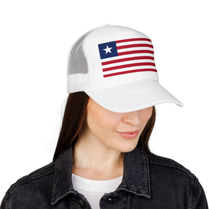 Liberia Flag Foam Trucker Hat | Liberian Pride Snapback Cap | Rep Ya Flag