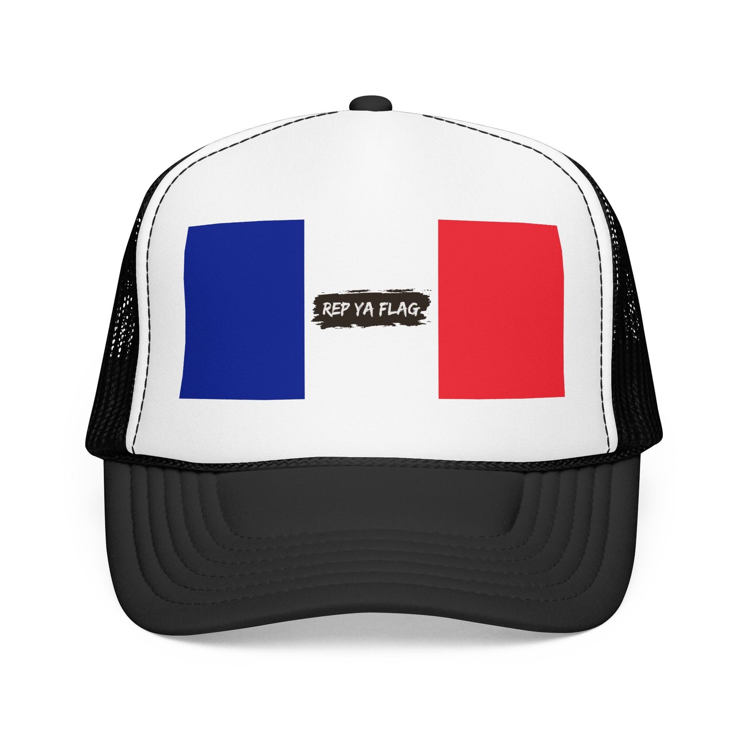 France Flag Foam Trucker Hat | French Pride Snapback Cap | Rep Ya Flag