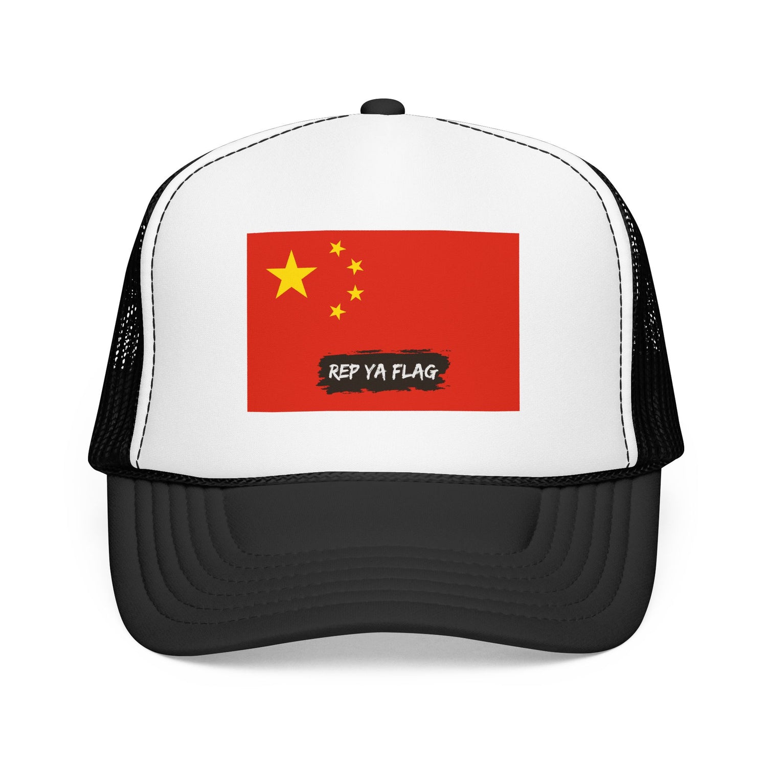 China Flag Foam Trucker Hat | Chinese Pride Snapback Cap | Rep Ya Flag