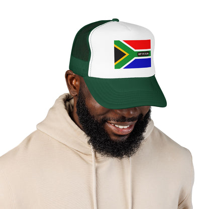 South Africa Flag Foam Trucker Hat | South African Heritage Snapback Cap | Rep Ya Flag