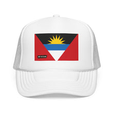 Antigua & Barbuda Flag Foam Trucker Hat | Caribbean Pride Snapback Cap | Rep Ya Flag