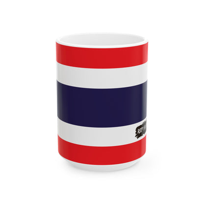 Thailand Flag Coffee Tea Mug 11oz 15oz | Rep Ya Flag Ceramic Mug