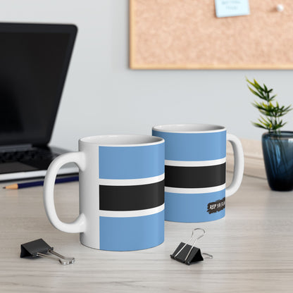Botswana Flag Coffee Tea Mug 11oz 15oz | Rep Ya Flag Ceramic Mug