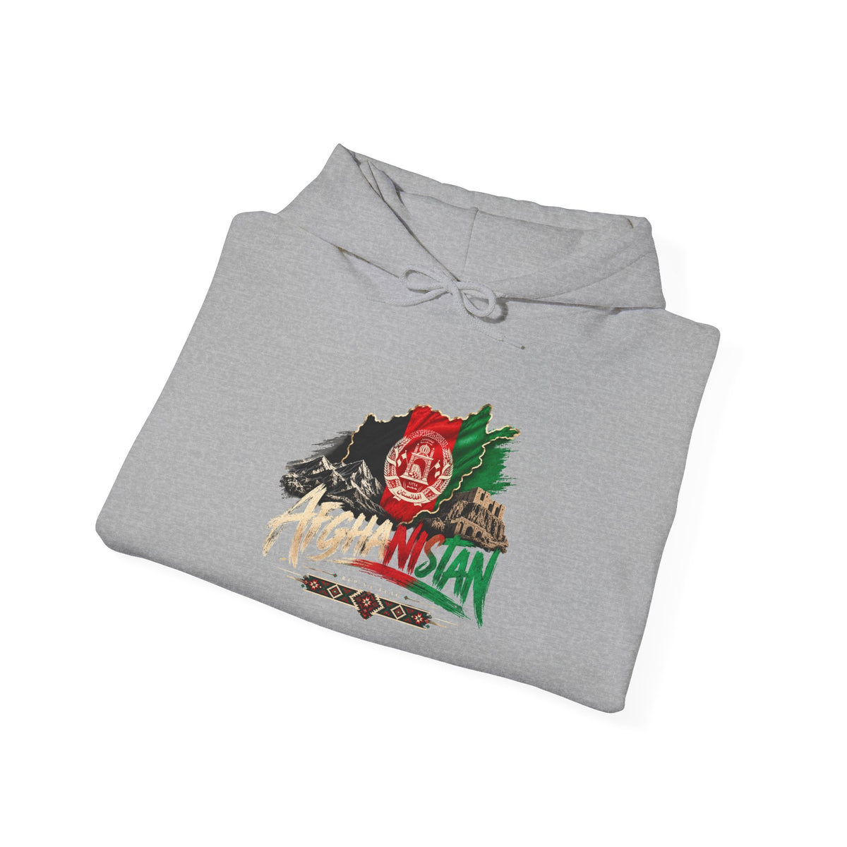 Afghanistan Flag Rose Hoodie — Vintage Afghan Pride Pullover