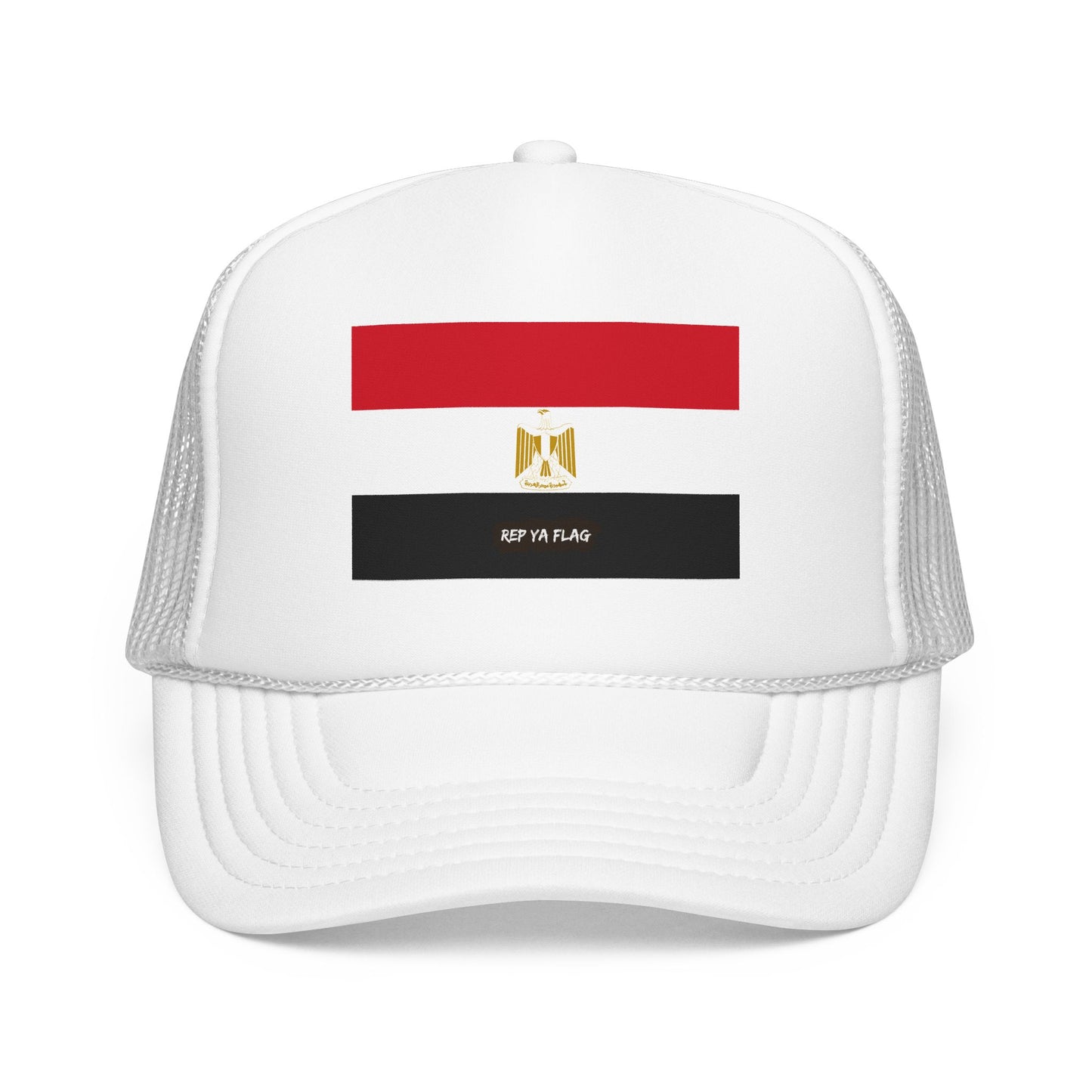 Egypt Flag Foam Trucker Hat | Egyptian Pride Snapback Cap | Rep Ya Flag