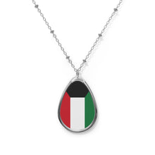 Kuwait Flag Oval Necklace | Kuwaiti Heritage Pendant | Rep Ya Flag