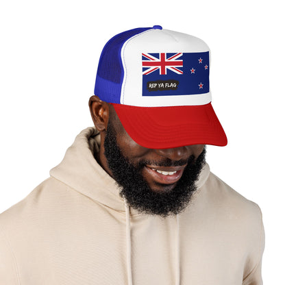 New Zealand Flag Foam Trucker Hat | Kiwi Pride Snapback Cap | Rep Ya Flag