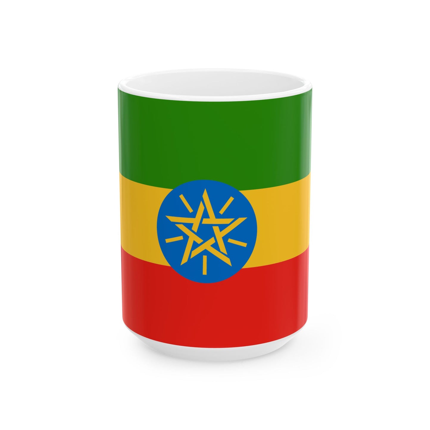 Ethiopia Flag Coffee Tea Mug 11oz 15oz | Rep Ya Flag Ceramic Mug