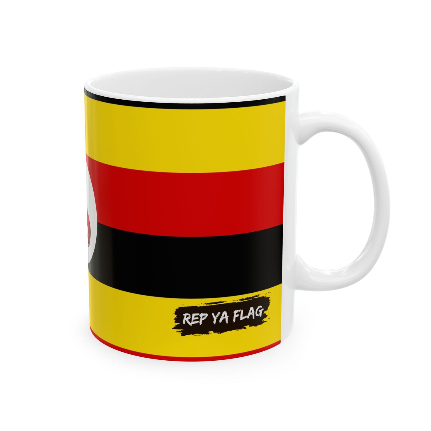 Uganda Flag Coffee Tea Mug 11oz 15oz | Rep Ya Flag Ceramic Mug