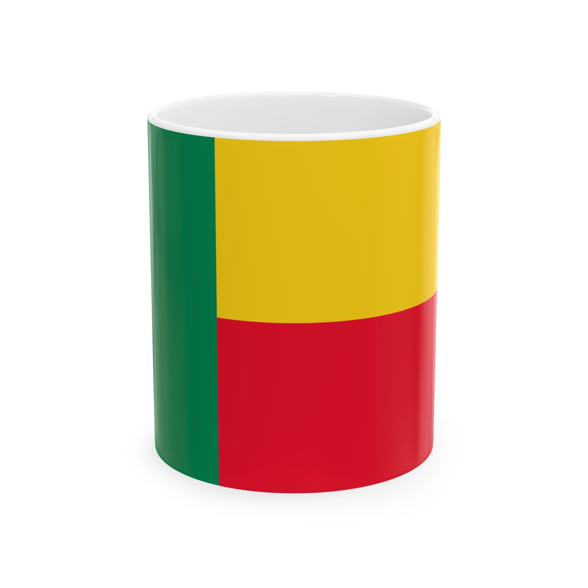 Benin Flag Coffee Mug | Beninese Pride Ceramic Tea Mug 11oz & 15oz | Rep Ya Flag