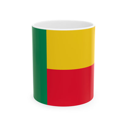 Benin Flag Coffee Mug | Beninese Pride Ceramic Tea Mug 11oz & 15oz | Rep Ya Flag