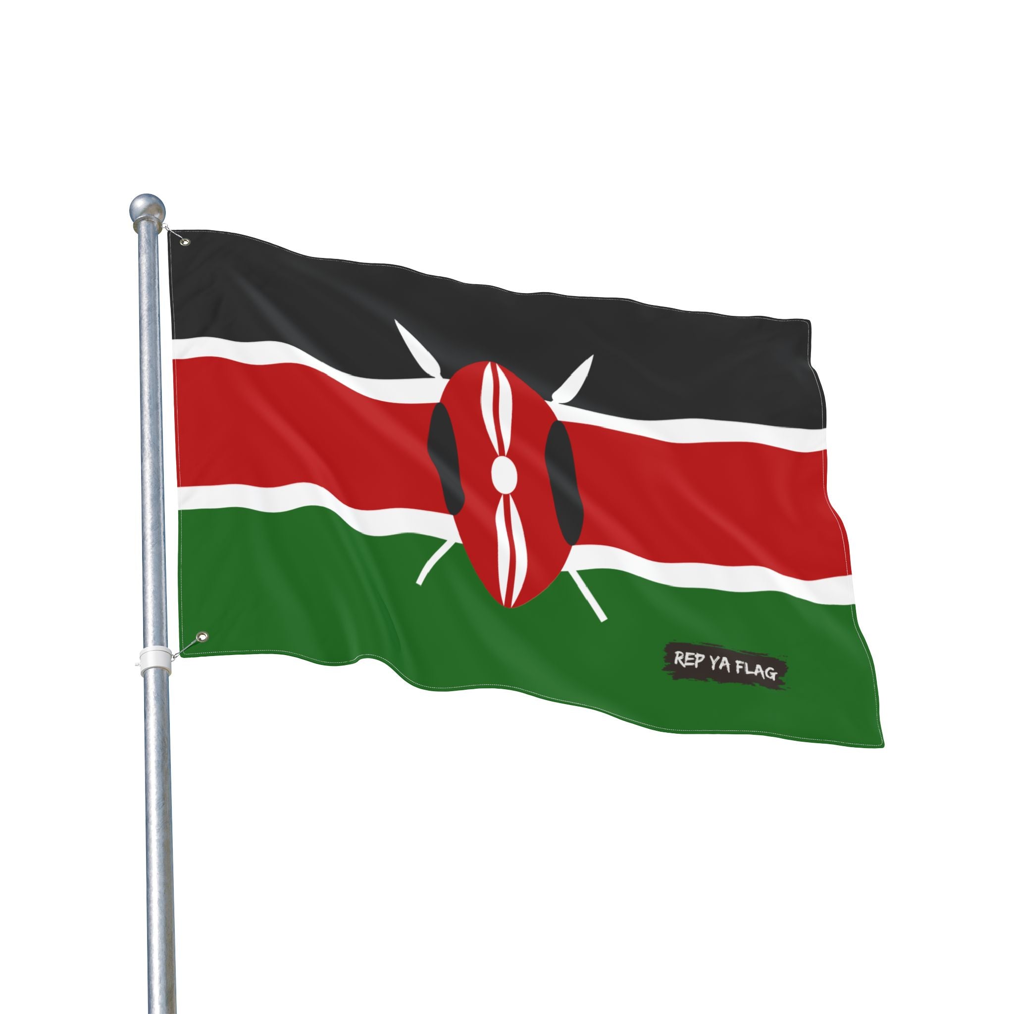 Kenya Flag Garden Banner | Double Sided Outdoor Flag | Rep Ya Flag