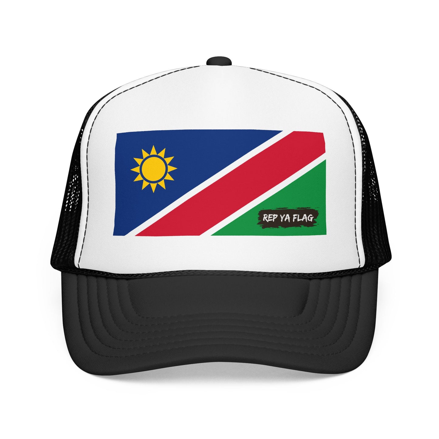 Namibia Flag Foam Trucker Hat | Namibian Pride Snapback Cap | Rep Ya Flag
