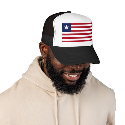 Liberia Flag Foam Trucker Hat | Liberian Pride Snapback Cap | Rep Ya Flag