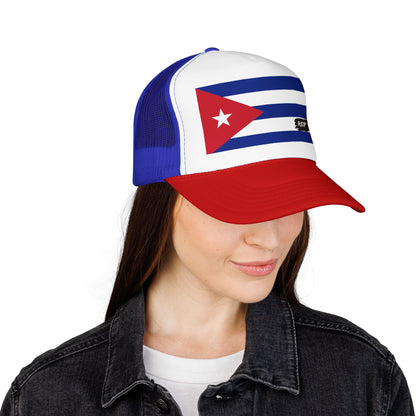 Cuba Flag Foam Trucker Hat | Cuban Pride Snapback Cap | Rep Ya Flag