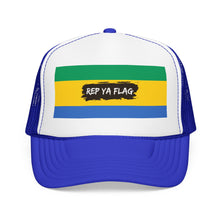 Gabon Flag Foam Trucker Hat | Gabonese Pride Snapback Cap | Rep Ya Flag