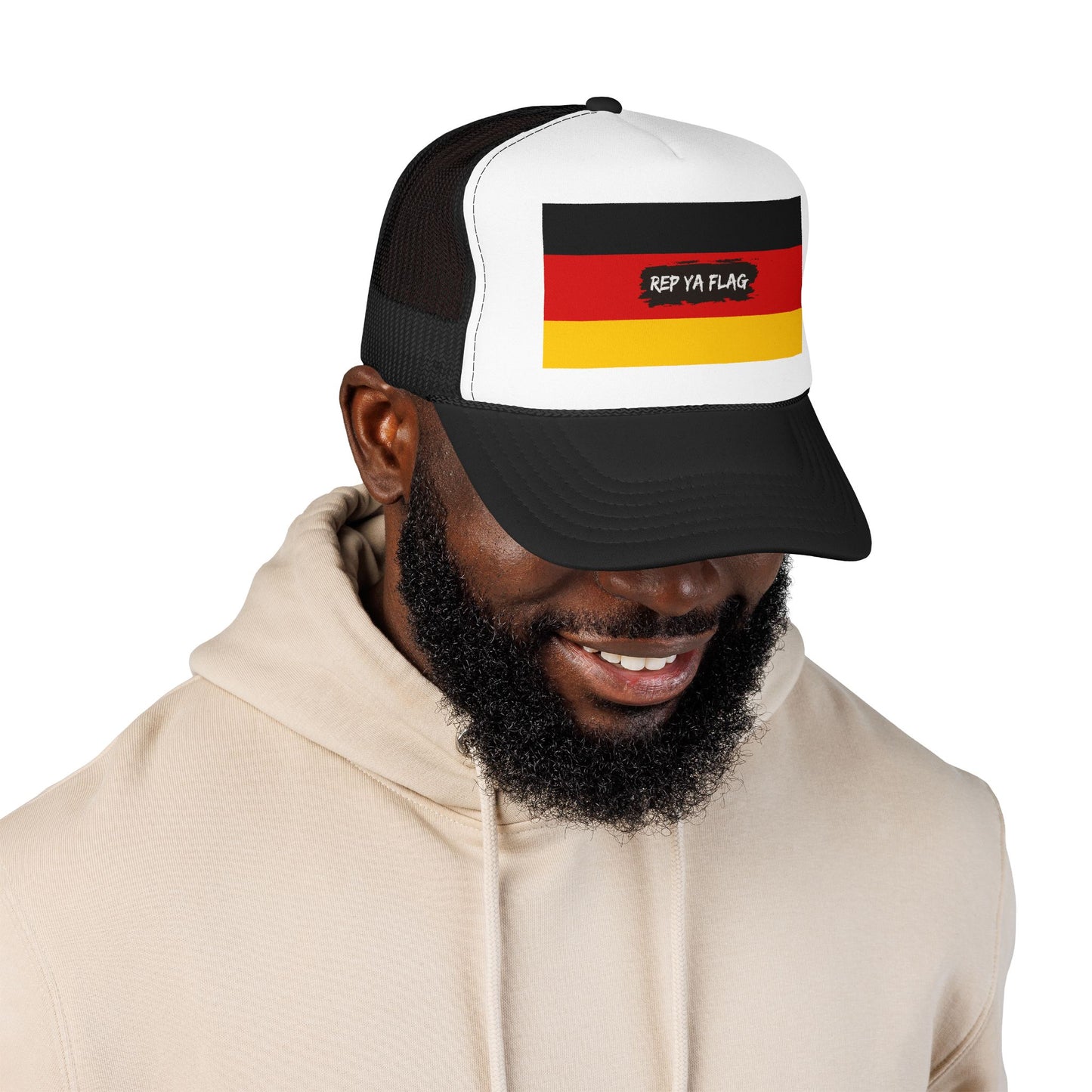 Germany Flag Foam Trucker Hat | German Pride Snapback Cap | Rep Ya Flag
