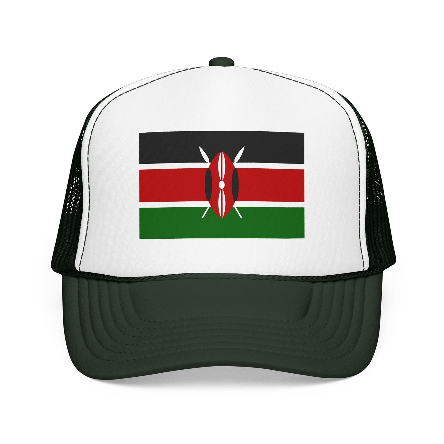 Kenya Flag Foam Trucker Hat | Kenyan Pride Snapback Cap | Rep Ya Flag