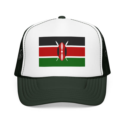 Kenya Flag Foam Trucker Hat | Kenyan Pride Snapback Cap | Rep Ya Flag