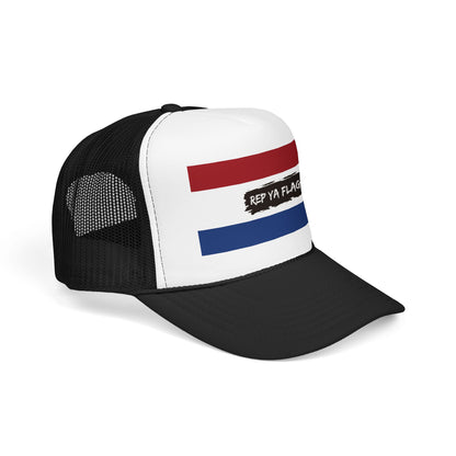 Netherlands Flag Foam Trucker Hat | Dutch Pride Snapback Cap | Rep Ya Flag