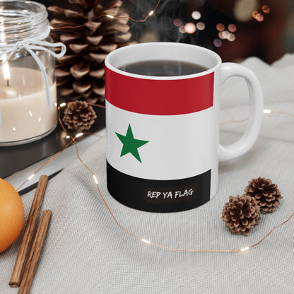 Syria Flag Coffee Tea Mug 11oz 15oz | Rep Ya Flag Ceramic Mug