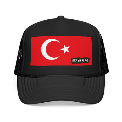 Turkey Flag Foam Trucker Hat | Rep Ya Flag design