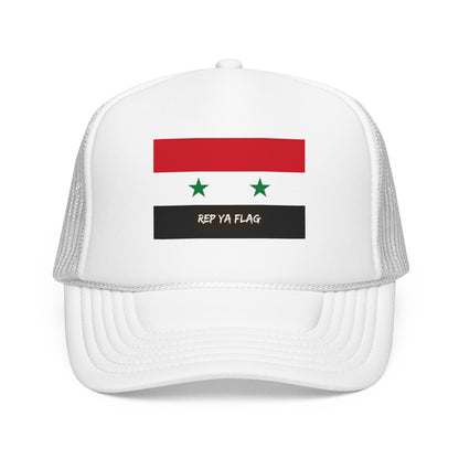 Syria Flag Foam Trucker Hat | Rep Ya Flag design
