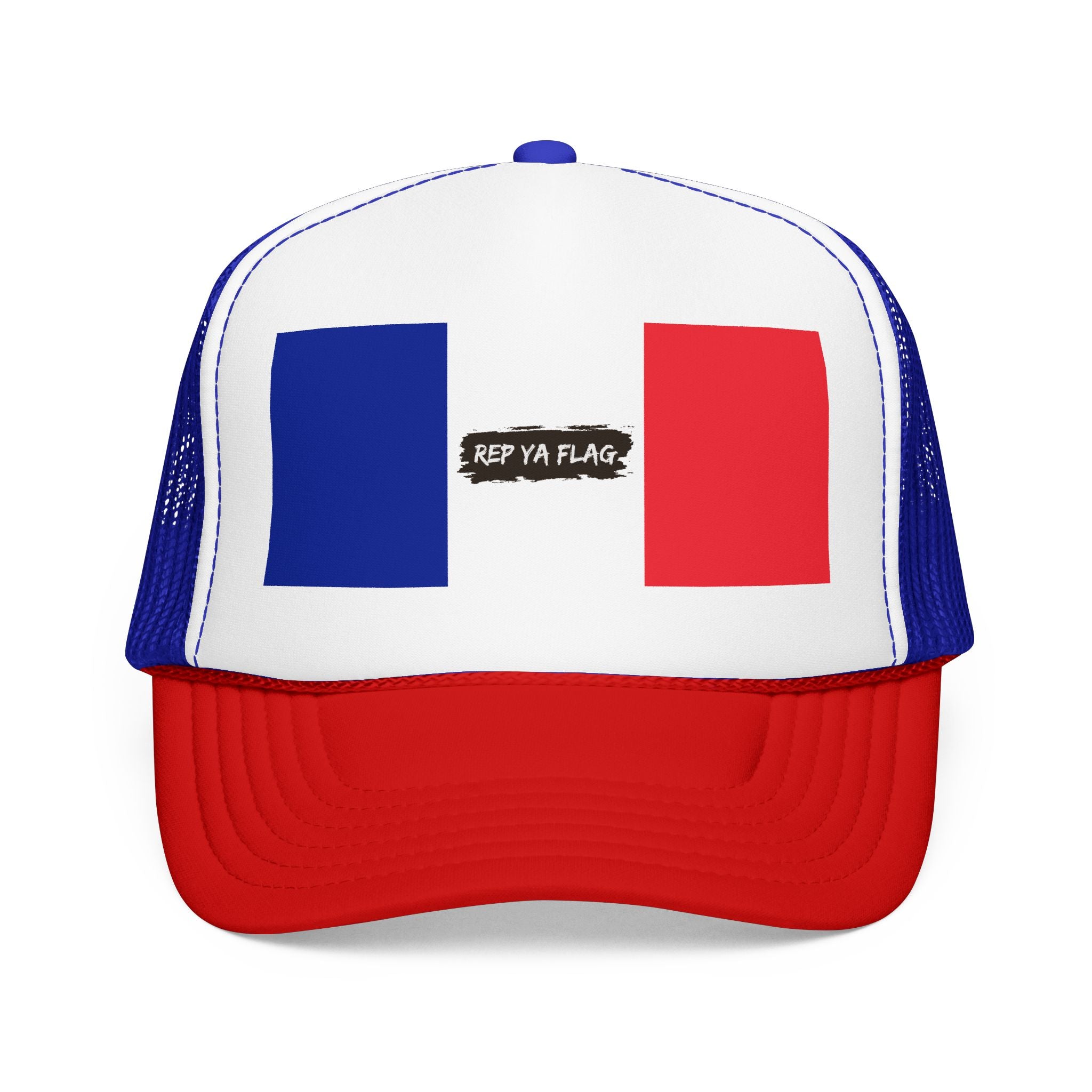 France Flag Foam Trucker Hat | French Pride Snapback Cap | Rep Ya Flag