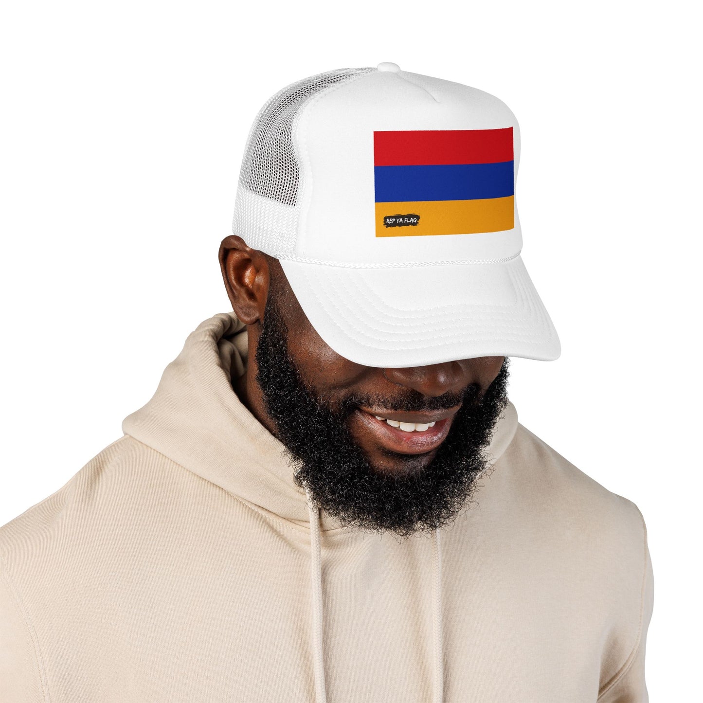 Armenia Flag Foam Trucker Hat | Armenian Pride Snapback Cap | Rep Ya Flag