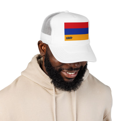 Armenia Flag Foam Trucker Hat | Armenian Pride Snapback Cap | Rep Ya Flag