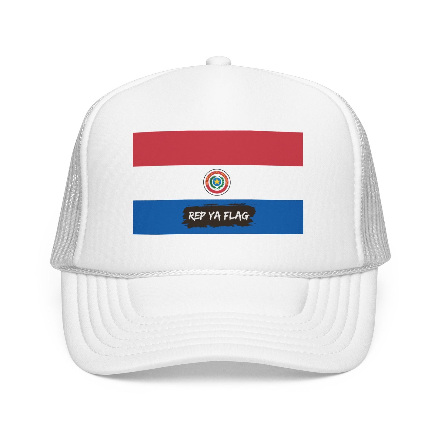 Paraguay Flag Foam Trucker Hat | Paraguayan Pride Snapback Cap | Rep Ya Flag