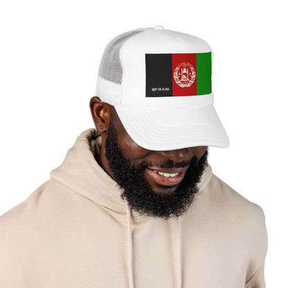 Afghanistan Flag Foam Trucker Hat | Rep Ya Flag design