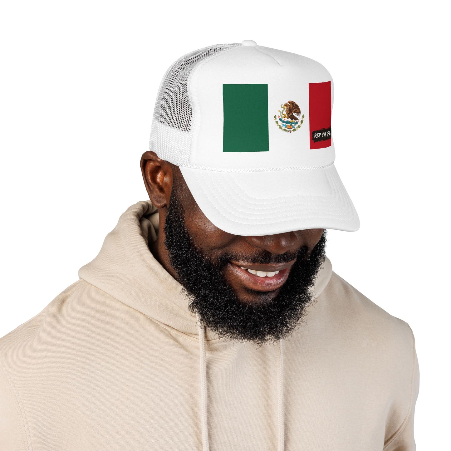 Mexico Flag Foam Trucker Hat | Mexican Pride Snapback Cap | Rep Ya Flag
