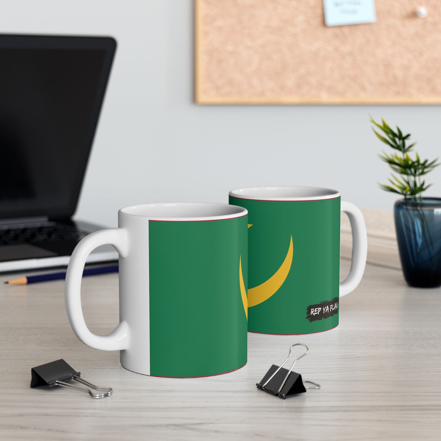 Mauritania Flag Coffee Tea Mug 11oz 15oz | Rep Ya Flag Ceramic Mug
