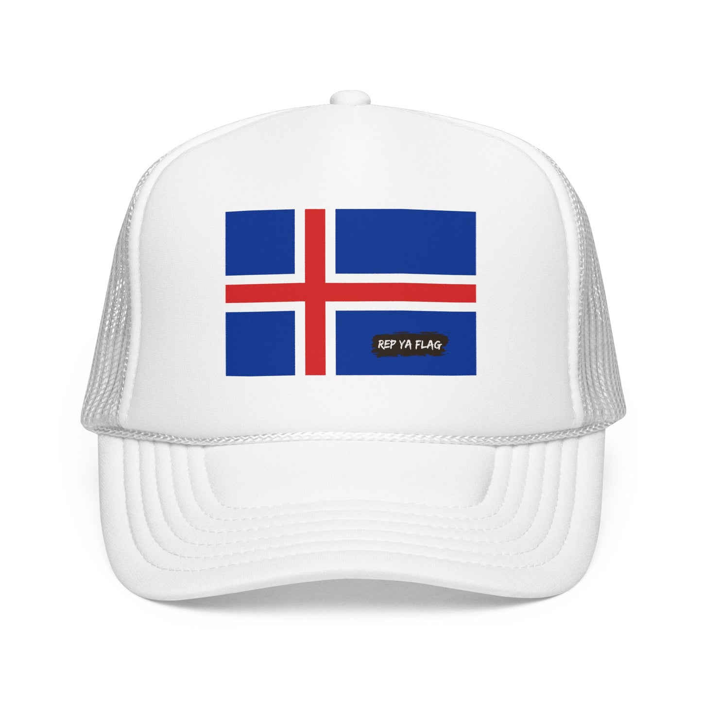 Iceland Flag Foam Trucker Hat | Iceland Pride Snapback Cap | Rep Ya Flag