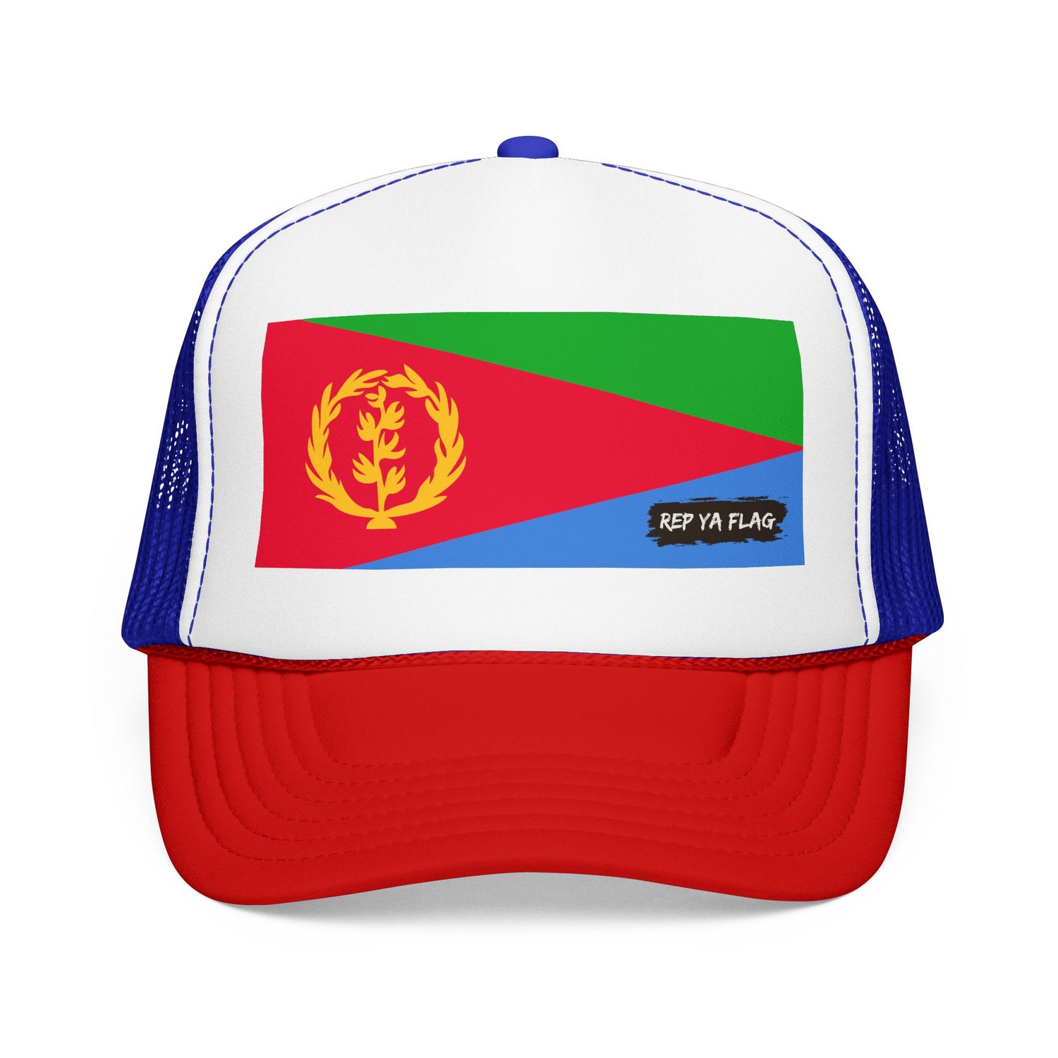 Eritrea Flag Foam Trucker Hat | Eritrean Pride Snapback Cap | Rep Ya Flag
