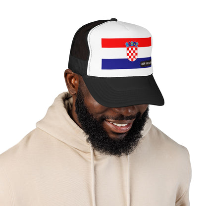 Croatia Flag Foam Trucker Hat | Croatian Pride Snapback Cap | Rep Ya Flag