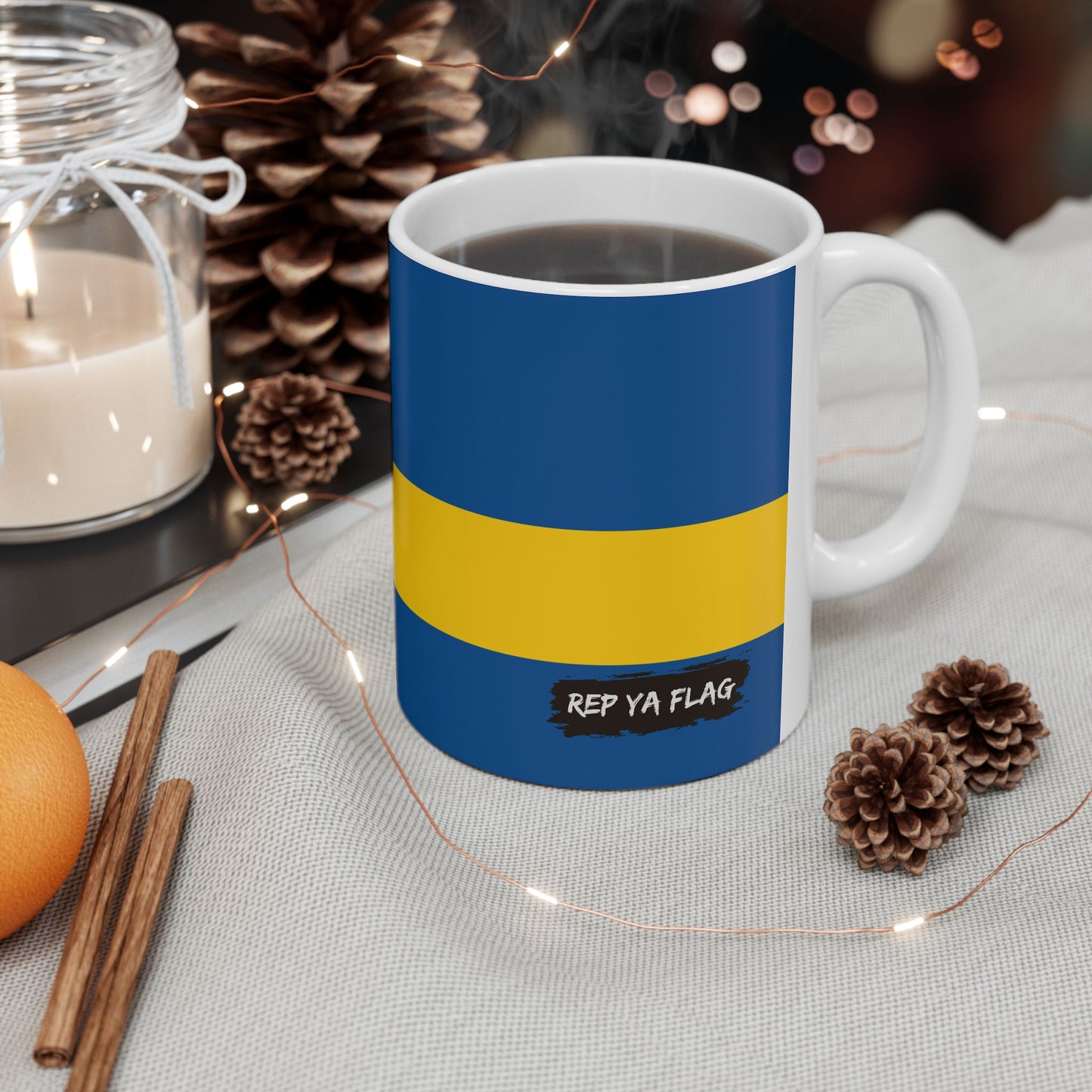 Sweden Flag Coffee Tea Mug 11oz 15oz | Rep Ya Flag Ceramic Mug