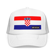 Croatia Flag Foam Trucker Hat | Croatian Pride Snapback Cap | Rep Ya Flag