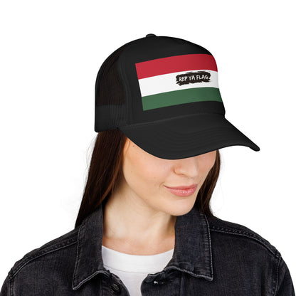 Hungary Flag Foam Trucker Hat | Hungarian Pride Snapback Cap | Rep Ya Flag