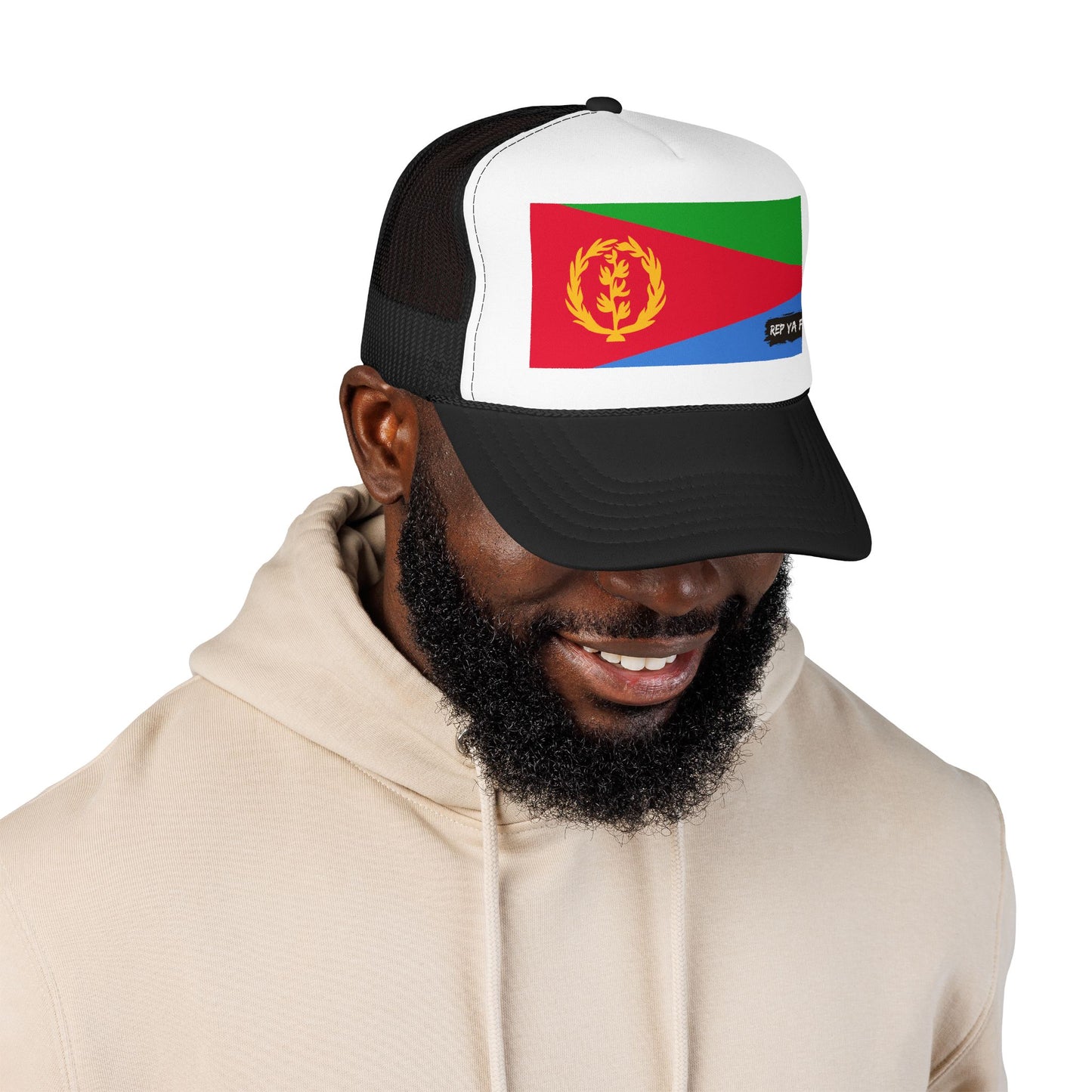 Eritrea Flag Foam Trucker Hat | Eritrean Pride Snapback Cap | Rep Ya Flag
