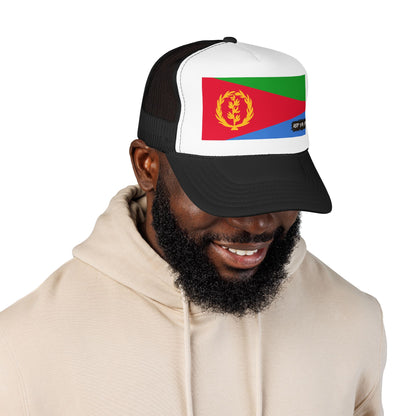 Eritrea Flag Foam Trucker Hat | Eritrean Pride Snapback Cap | Rep Ya Flag