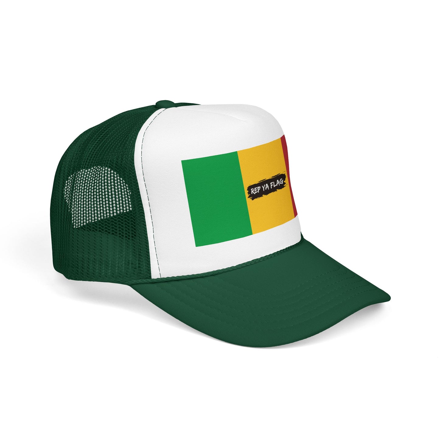 Mali Flag Foam Trucker Hat | Malian Pride Snapback Cap | Rep Ya Flag