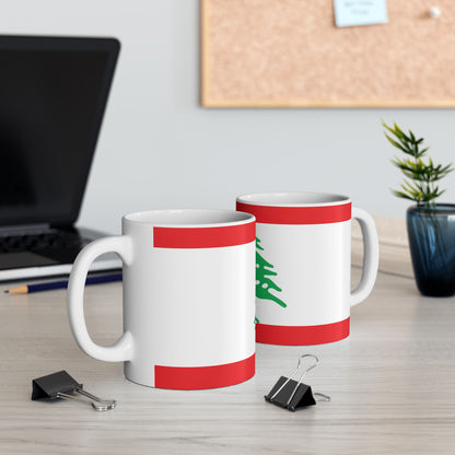 Lebanon Flag Coffee Tea Mug 11oz 15oz | Rep Ya Flag Ceramic Mug