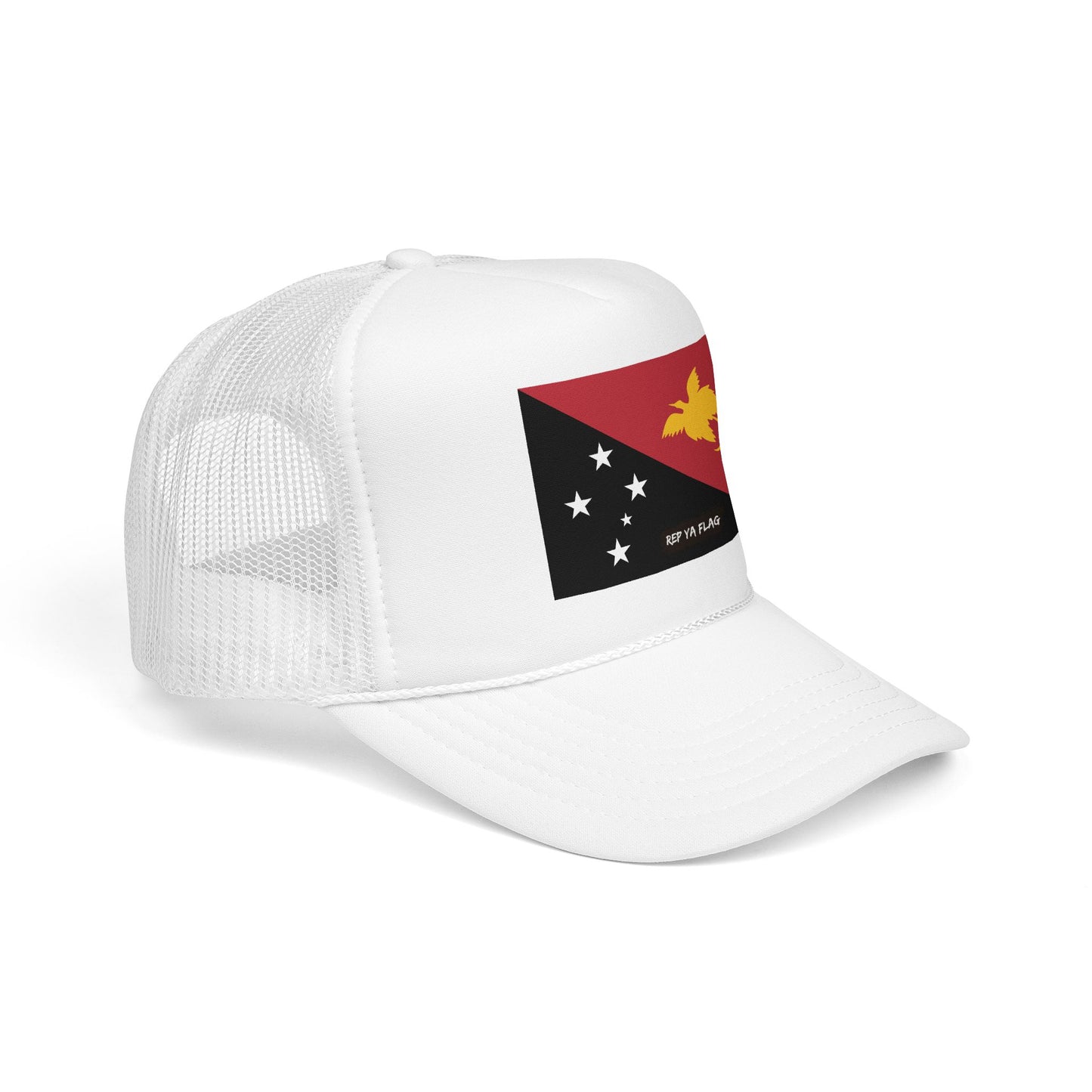 Papua New Guinea Flag Foam Trucker Hat | Papua New Guinean Pride Snapback Cap | Rep Ya Flag