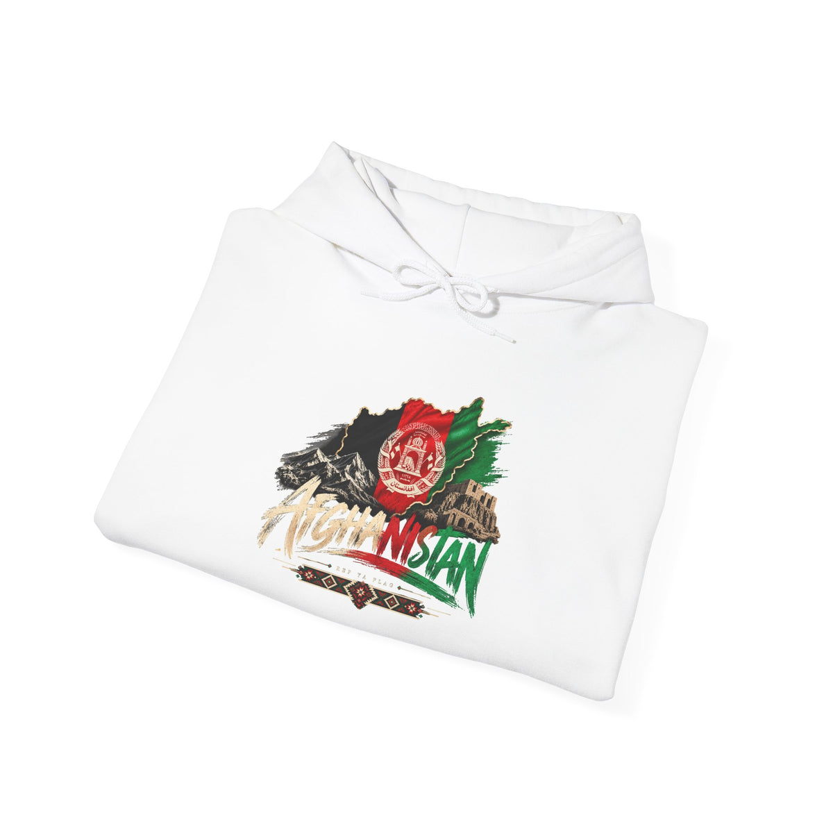 Afghanistan Flag Rose Hoodie — Vintage Afghan Pride Pullover