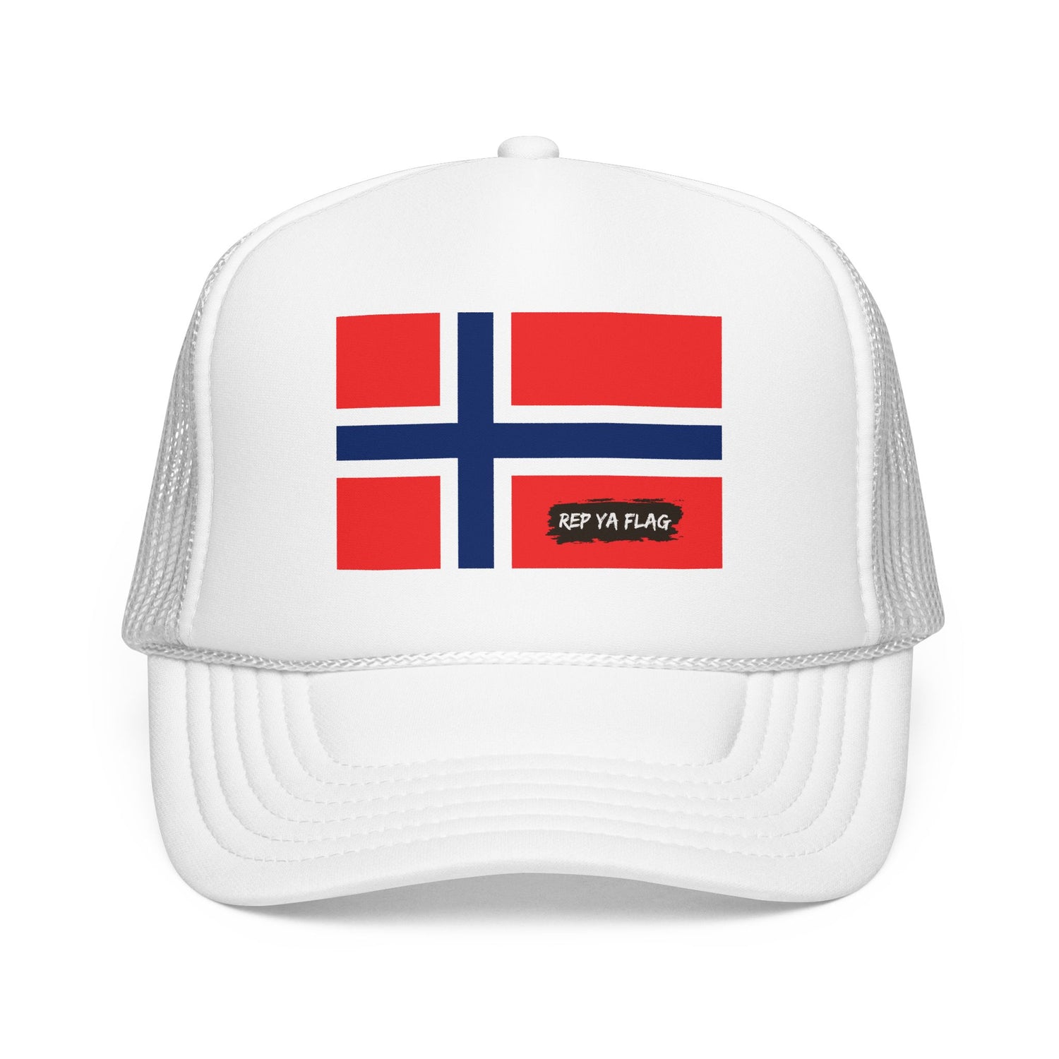 Norway Flag Foam Trucker Hat | Norwegian Pride Snapback Cap | Rep Ya Flag