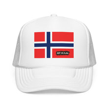 Norway Flag Foam Trucker Hat | Norwegian Pride Snapback Cap | Rep Ya Flag