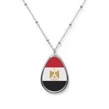 Egypt Flag Oval Necklace | Egyptian Heritage Pendant | Rep Ya Flag